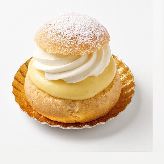 Bignè con crema e panna