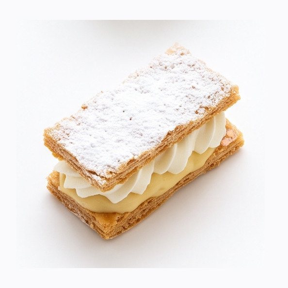 Millefoglie con crema e panna