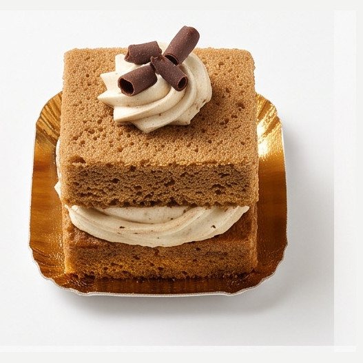 Quadrotto al caffè con crema e cioccolato